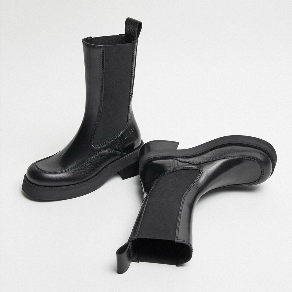 Miista Black Combat Moto Boots